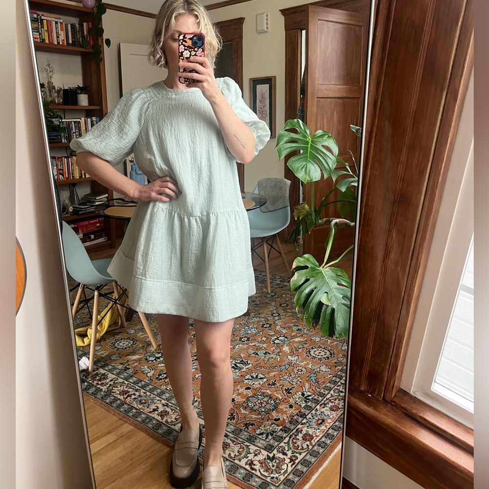 Club Monaco puff sleeve dress